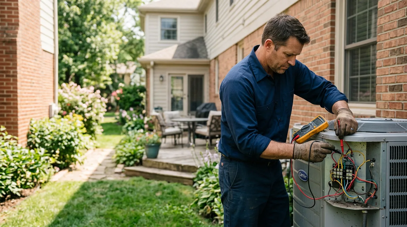 HVAC technician working near Dawson, TX